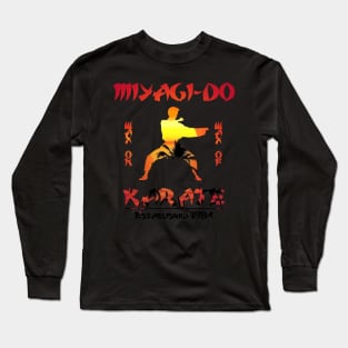 Miyagi Do Karate Kid Wax On Wax Off Long Sleeve T-Shirt